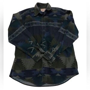 Woolrich Mens Aztec Southwestern Print Flannel Shirt